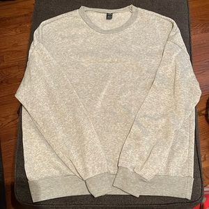 Gray Solid Thermal Lined Sweatshirt
